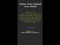 strip Method Python String Methods
