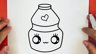 HOW TO DRAW A CUTE DRINK MILK , STEP BY STEP, DRAW Cute things