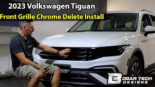 2023 Volkswagen Tiguan Front Grille Chrome Delete Install