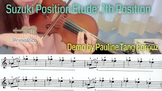 【Suzuki Position Etude】7th Position | Demo by Pauline Tang | Pt Violin Studio | PrimoRico Music