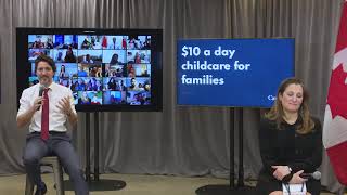 Announcing $10 a day child care for Canadian families