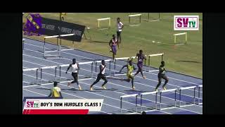 Youngster Goldsmith - Shaquane Gordon 110m hurdles Class 1