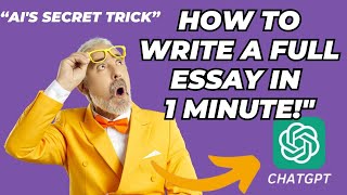 How to Write a Full Essay in 1 Minute! (Using ChatGPT)