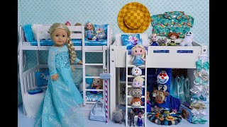 Baby Doll Bedroom for American Girl Doll Frozen Elsa!!!