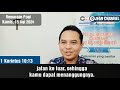 Renungan Pagi Kamis, 15 Agustus 2024 (Pencobaan-pencobaan Biasa)