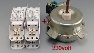 I Create Endless Free Electricity at Home with My Fan Motor use Light Bulb Transformer Gear