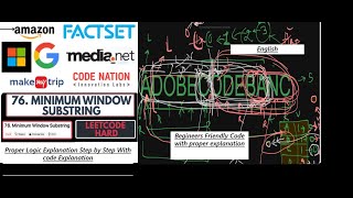Minimum Window Substring | Leetcode 76 | Java Tutorial | Step by Step explanation | Sliding Window