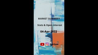 Market Summary \u0026 Open Interest (04-Apr-2022) | bse2nse #Nifty #Banknifty #Shorts