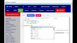 how to create a python list dynamically?