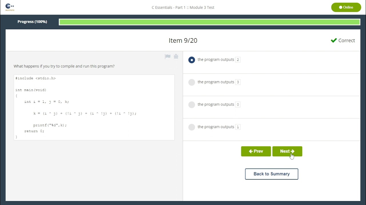 Programming Essentials In C Test 3 - YouTube