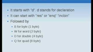 Assembly Language Tutorial #10 Declaration