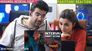 Pakistani Couple Reacts To Akhanda Interval Fight Scene  | NBK | Balakrishna