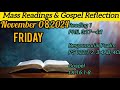 Today's Catholic Mass Readings & GospelReflection Friday,November08,2024#masstoday#god #reading