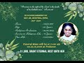 Live Funeral Mass | Rev. Sr. Jecintha, FSPM | 22.10.2024