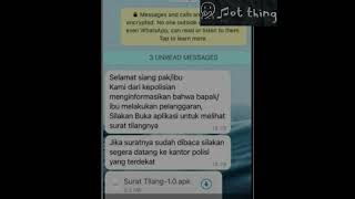 Awas ! Modus Penipuan Aplikasi Tilang Lewat WhatsA, Rekening bisa terkuras