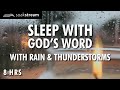 Bible Verses with Rain for Sleep and Meditation - NO MUSIC (MALE VOICE)