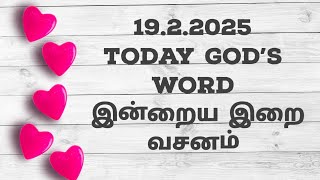 TODAY GOD'S WORD 19.2.2025