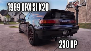 K20 Powered 89 Honda CRX SI W/ AC!