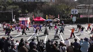 4K 白髪魂　福鬼まつり福よさ　どまつり総踊り曲『祭花』　2024年2月4日　引き画像　#白髪魂　#福鬼まつり　#福よさ 　#祭花　#総踊り