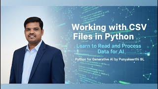 Python Tutorial: Reading CSV Files the Right Way (CSV Module Explained) | Python for Generative AI