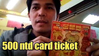 TAIWAN LOTTERY KASKAS 500 CARD TICKET