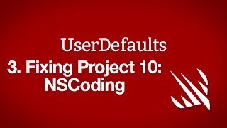 Fixing Project 10: NSCoding – UserDefaults, part 3