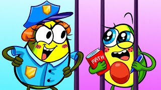AVOCADO BACK TO SCHOOL 🥑 My MOM is a POLICEMAN 🥑 ESCAPE from HOMEWORK PRISON