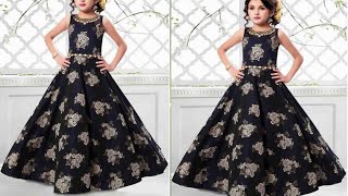 How to make designer gown cutting and stitching 11 to 12 year girl