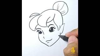 How to Draw Tinkerbell #Shorts