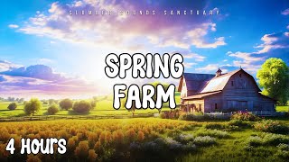 Sunkissed Spring Farm 🌸☀️ | ASMR Ambience | Cozy Cottage Vibes | Sunny Windy Garden