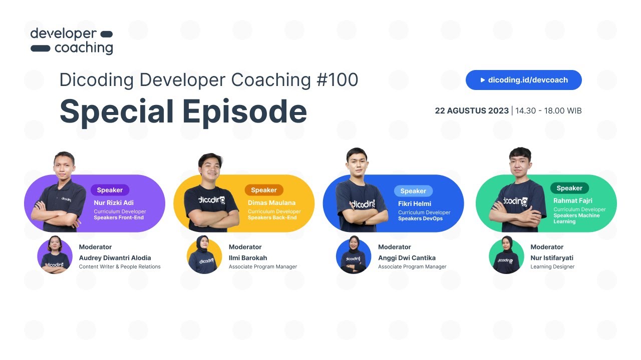 Dicoding Developer Coaching 100 Special Episode Youtube