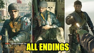 Call of Duty: Black Ops Cold War - ALL ENDINGS (Ambush, Tell Truth, Lie)