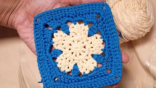 Crochet Sakura Granny Square