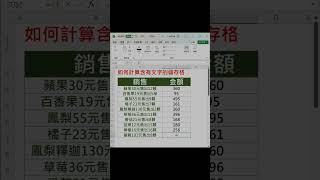 EXCEL如何計算含有文字的儲存格 #2#EXCEL教學 #EXCEL #shorts