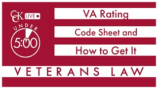 VA Disability Rating Code Sheet and How to Get It