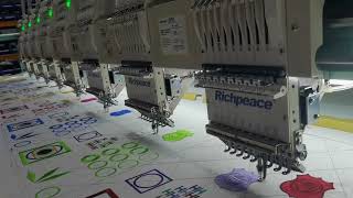 Richpeace 8 heads high speed flat embroidery machine