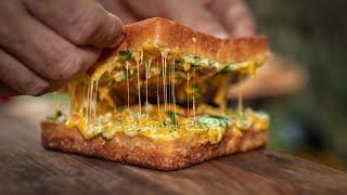 CRISPY CHEESE MASALA TOAST - EPIC