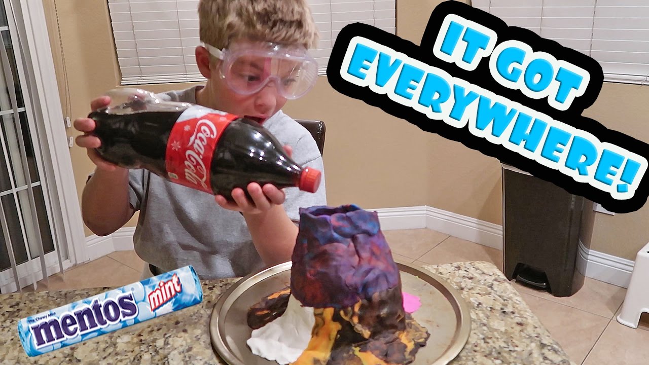 Mentos And Coke Volcano Experiment Youtube
