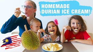 DIY! Make DURIAN ICE CREAM 🍨 \u0026 Popsicles from Leftovers 🇲🇾