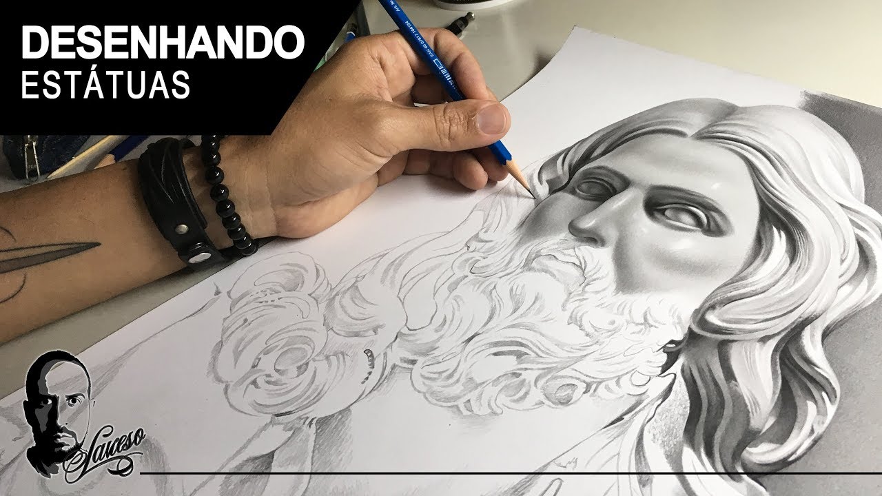 Vídeo Aula Desenho Realista - Desenhando Estátua || Charles Laveso ...