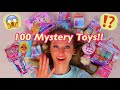 UNBOXING 100 MYSTERY SURPRISE TOYS!!😱✨(CHIBIES, MINI BRANDS, MASHEMS, REAL LITTLES + MORE!!🥳 [ASMR]