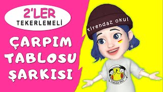 ÇARPIM TABLOSU 2'LER ŞARKISI | KOLAY EZBERLEME | TEKERLEME | ANİMASYON