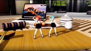 【MMD】 Summer Time! ( Miku, Teto )