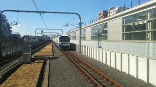 西武多摩川線101系🚆伊豆箱根鉄道創業100周年コラボレーション色車両🚃武蔵境駅到着🚃💨