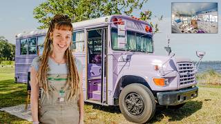 Her Budget friendly DIY Bus Camper Build - Under $8k!