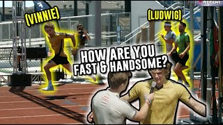 Vinnie Winning 99 Meter Dash For 100 Thieves | STREAMER GAMES DAY 1