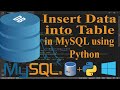How to insert data into MySQL table using python | Tutorial 5 in hindi