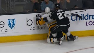 Dustin Brown ejected for boarding on Penguins’ Schultz