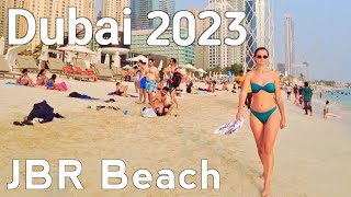Dubai Jumeirah Beach JBR Walking Tour 4K | United Arab Emirates 🇦🇪
