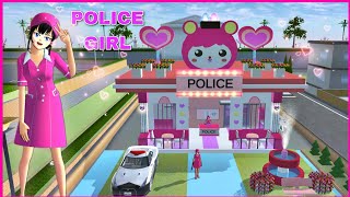 PROPS ID : Beautiful and Cute Pink Yandere Police Station on Sakura School Simulator